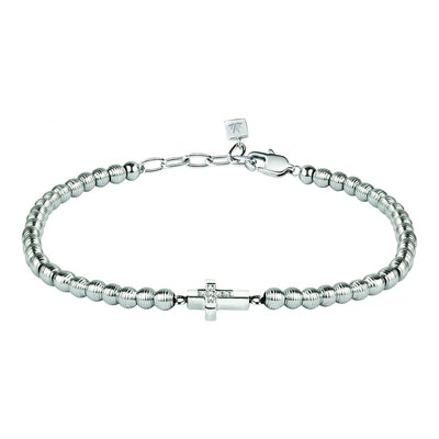 Bracciale MORELLATO uomo Mister croce con diamanti