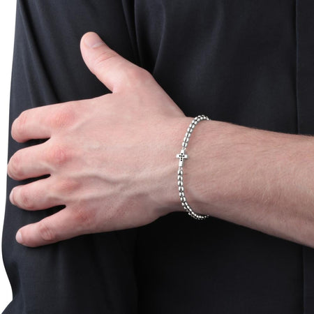 Bracciale MORELLATO uomo Mister boules cross / diamanti neri