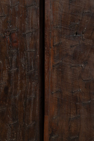Biscottini Porta portone in legno massello e ferro da interno o da esterno vecchia e antica medievale scorrevole