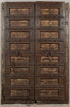 Biscottini Porta portone in legno massello e ferro da interno o da esterno vecchia e antica medievale scorrevole