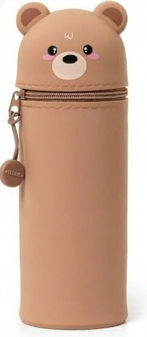 Legami Kawaii, Astuccio 2 in 1 in Morbido Silicone, Teddy Bear