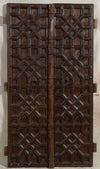 Biscottini Porta portone in legno massello e ferro da interno o da esterno vecchia e antica medievale scorrevole