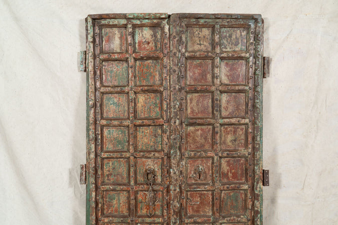 Biscottini Porta portone in legno massello e ferro da interno o da esterno vecchia e antica medievale scorrevole