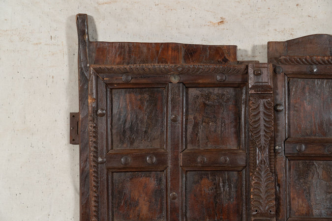 Biscottini Porta portone in legno massello e ferro da interno o da esterno vecchia e antica medievale scorrevole