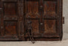 Biscottini Porta portone in legno massello e ferro da interno o da esterno vecchia e antica medievale scorrevole