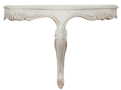 Biscottini Mensola a muro in legno finitura bianco anticato Made in Italy