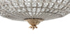 Biscottini Lampadario in fusione di ottone e gemme in cristallo Diam. 50XH100 cm struttura