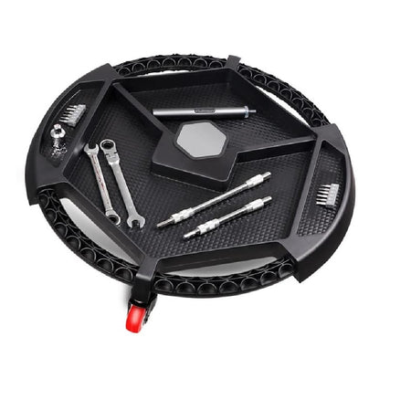 Vassoio Porta Utensili con 4Ruote e Luce Led integrata per Lavoro Sotto Macchina