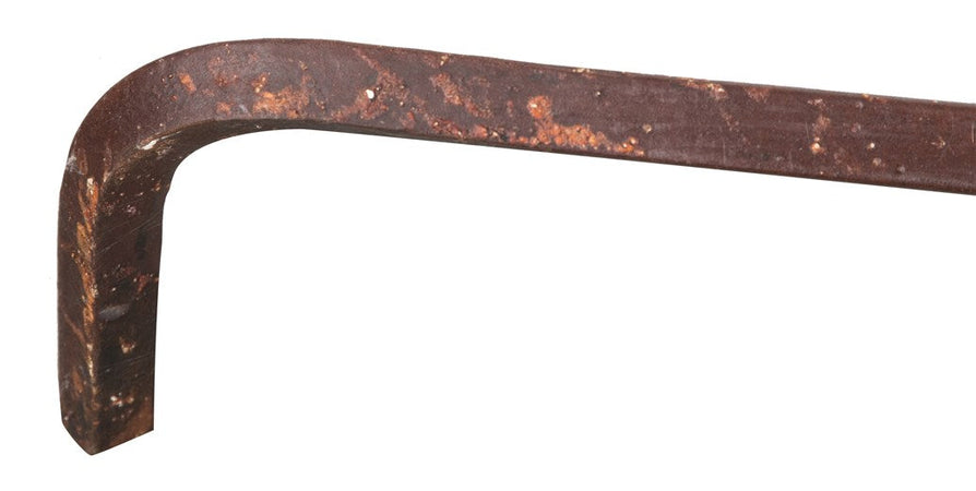 Biscottini Biscottini Coppia Alari Ferro Forgiato a Mano Anticato 64x29x69 per Camino