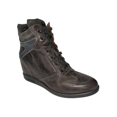 NEROGIARDINI Scarponcino donna con zeppa in pelle A513860D