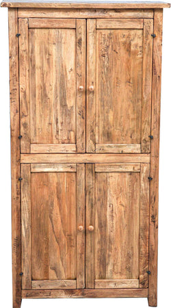 Biscottini Biscottini Stipetto Country legno massello tiglio naturale L68xP25xH130 Made in