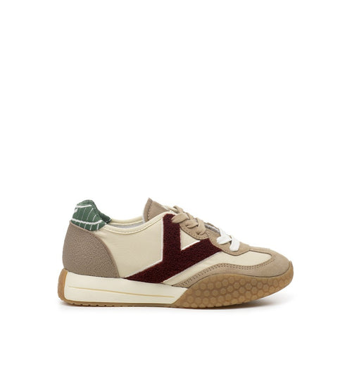 Kehnoo sneakers donna in camoscio e nylon nut bordeaux KW9770