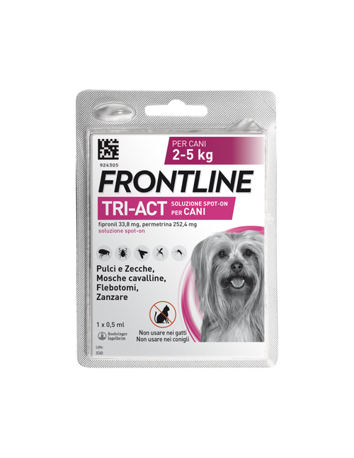 Frontline Tri-Act per cani da 2 a 5 kg di peso