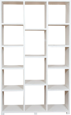 Biscottini Libreria Biscottini stile Shabby Chic legno tiglio bianco anticato 121x36x200