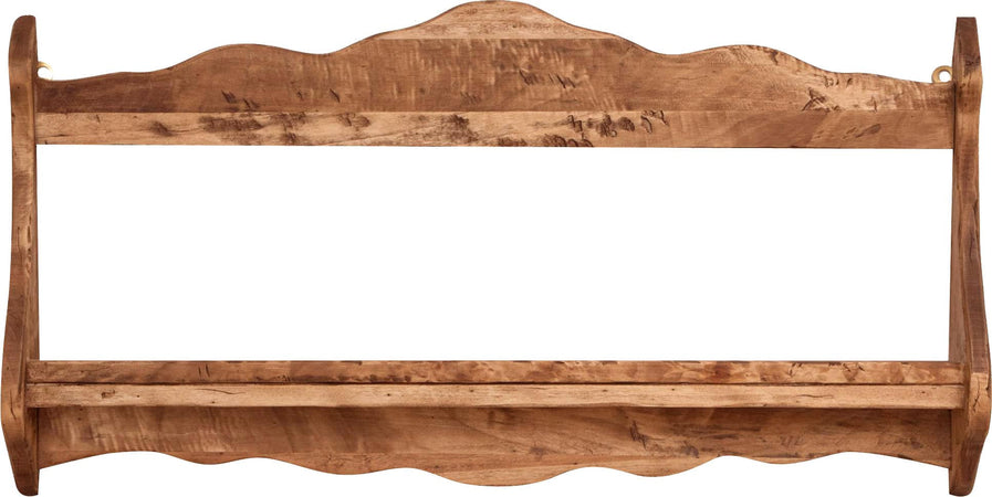 Biscottini Piattaia Country in legno massello di tiglio finitura naturale L84xPR11xH43 cm. Made in Italy