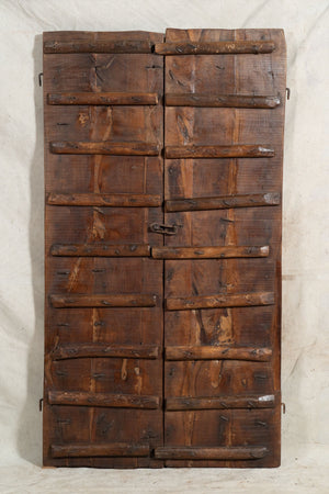 Biscottini Porta portone in legno massello e ferro da interno o da esterno vecchia e antica medievale scorrevole