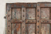 Biscottini Porta portone in legno massello e ferro da interno o da esterno vecchia e antica medievale scorrevole