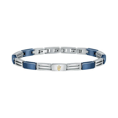 Bracciale MASERATI uomo Ceramic blu / logo dorato