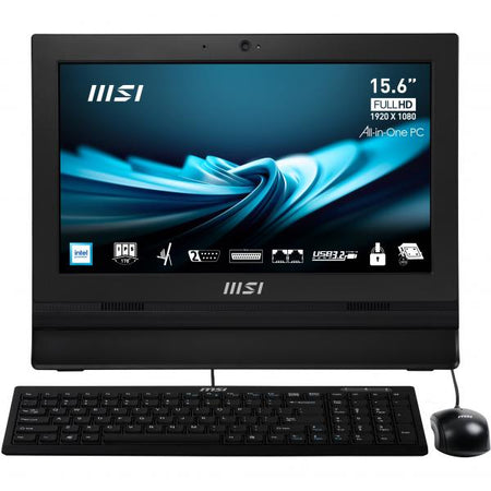 MSI PRO AP162T ADL-005IT - PC AIO 15.6"" FHD TOUCH - CPU INTEL N100 - RAM 4GB - SSD 128GB - W11 PRO - NERO