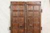 Biscottini Porta portone in legno massello e ferro da interno o da esterno vecchia e antica medievale scorrevole