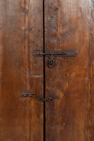 Biscottini Porta portone in legno massello e ferro da interno o da esterno vecchia e antica medievale scorrevole
