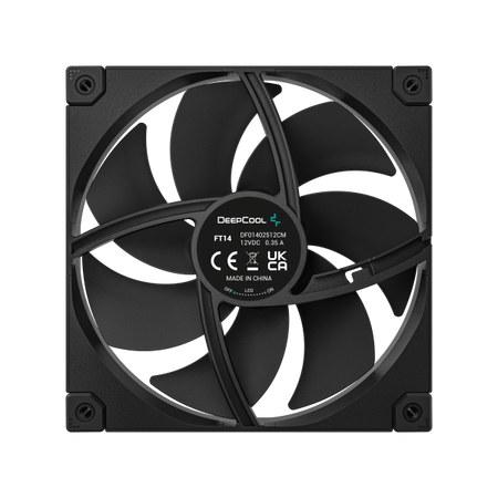 DEEPCOOL VENTOLE CASE FT14 NERA 14cm POTENTE SILENZIOSA DURATURA 4PIN PWM