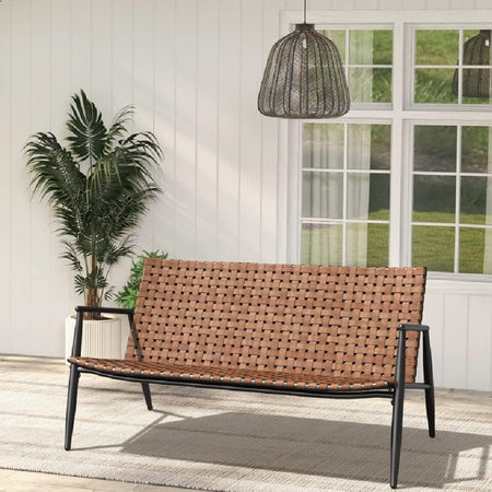 Arredamento da Giardino 4posti 2Poltrone Divano Tavolino in Polyrattan Resistente