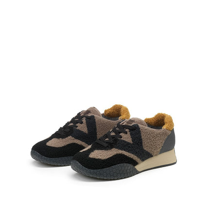 Kehnoo uomo sneakers in tessuto black taupe KM9730
