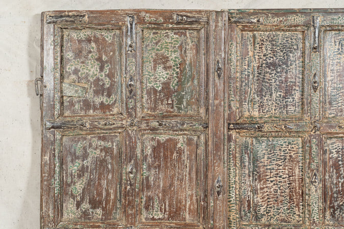 Biscottini Porta portone in legno massello e ferro da interno o da esterno vecchia e antica medievale scorrevole
