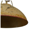 Biscottini Lampadario Industrial a sospensione non elettrificato L46xPR46xH40 cm in ferro finitura crema anticata