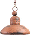 Biscottini Lampadario Industrial a sospensione non elettrificato L29xPR29xH35 cm in ferro finitura arancio anticata