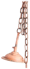Biscottini Lampadario Industrial a sospensione non elettrificato L29xPR29xH35 cm in ferro finitura arancio anticata