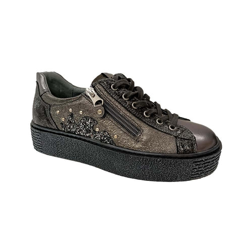 SCARPA DONNA BASSA CON ZIP LATERALE NEROGIARDINI