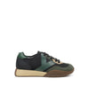 Kehnoo sneakers uomo in camoscio tessuto black military KM9718