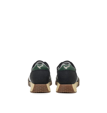 Kehnoo sneakers uomo in camoscio tessuto black military KM9718