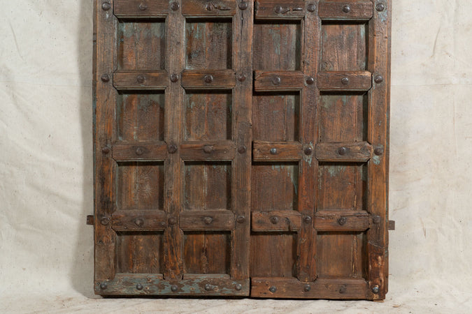 Biscottini Porta portone in legno massello e ferro da interno o da esterno vecchia e antica medievale scorrevole
