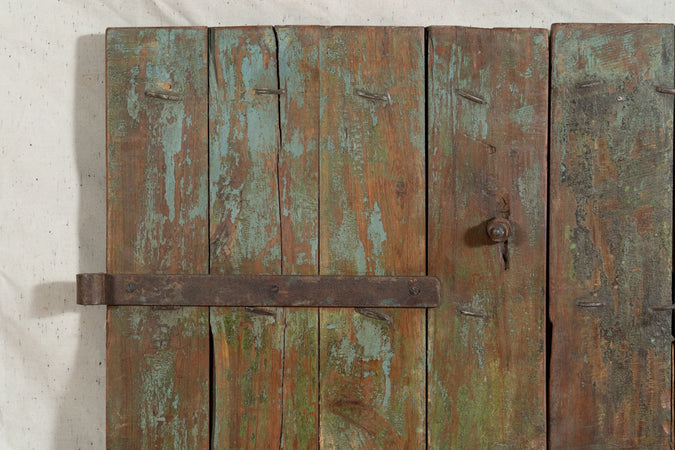 Biscottini Porta portone in legno massello e ferro da interno o da esterno vecchia e antica medievale scorrevole