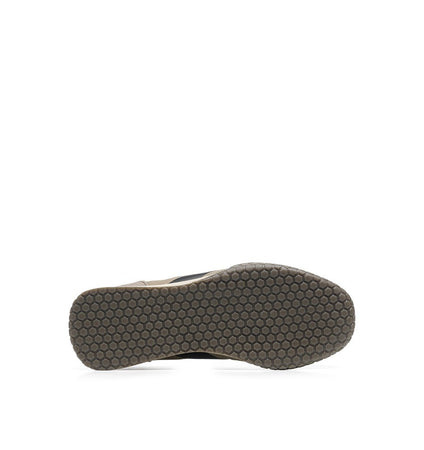 Kehnoo sneakers uomo in camoscio e tessuto taupe black KM9775