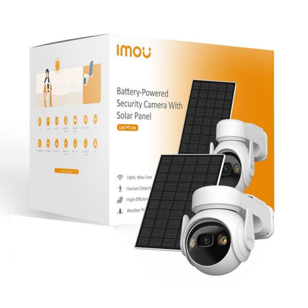 IMOU CELL PT LITE KIT TELECAMERA MOTORIZZATA 2K 3MP A BATTERIA PER INDOOR/OUTDOOR, PTZ, SIRENA, IP66