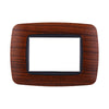 ETTROIT Placca Plastica Bombata Serie Space 3P Colore Radica Compatibile Con Bticino Living Light