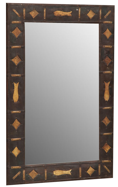 Biscottini Specchiera da Parete Biscottini Cornice Rettangolare in Legno Design Moderno