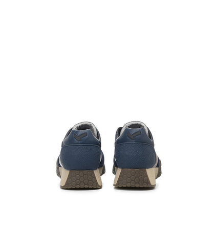 Kehnoo sneakers uomo in camoscio e tessuto navy bordeaux KM9775
