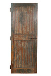 Biscottini Porta portone in legno massello e ferro da interno o da esterno vecchia e antica medievale scorrevole