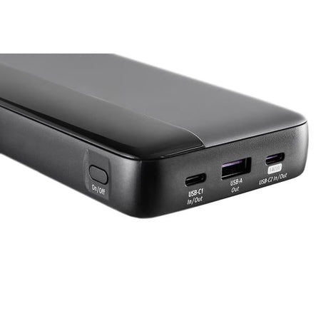 INTENSO POWER BANK HE25000 140 W, CARICA FINO 3 DISPOSITIVI, GRIGIO NERO