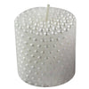 Candela 5 X 5 Cm Effetto Perla Bianco Confezione Regalo Bomboniera Matrimonio
