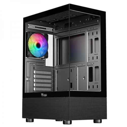 Itek Pc Case Gaming Showbui 33bmiddle Tower Argb Nero/glass Itgcasb33b