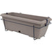 Kit fioriera con supporto in metallo e vassoio integrato - GARDEN ID Teramo - Tortora 50 cm - Effetto pietra - Riciclato/riciclabile