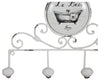 Biscottini Appendino da muro Le Bain in ferro battuto finitura bianca anticata 37x6x25 cm