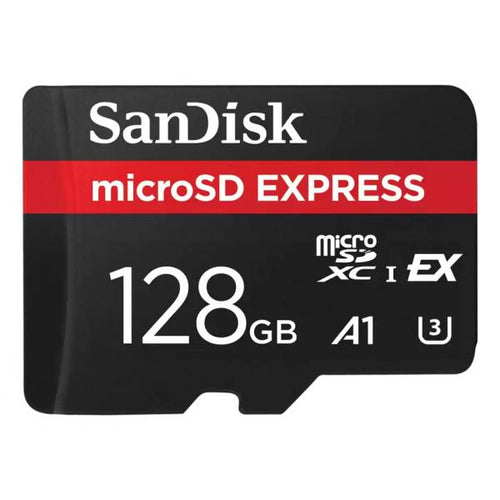 SanDisk Express 128 GB MicroSDXC UHS-I (EXPRESS MICROSD CARD 128GB - UP TO 880MB/S READ 480MB/S WRITE)