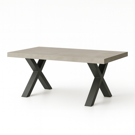 Tavolo "Fomalhaut" con gambe e piano stabile in MDF, design moderno, per arredo interno